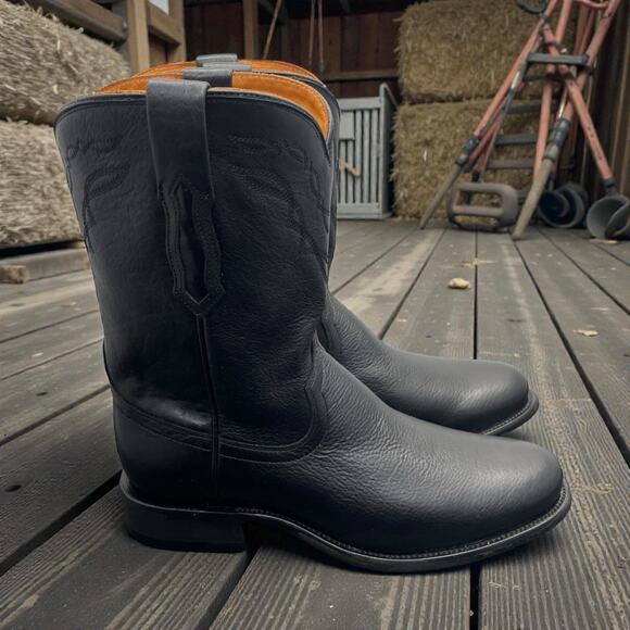 Ariat Bench Made Clanton Western Boot Black Mens Size 8.5 Fast Ship - Picture 8 of 13